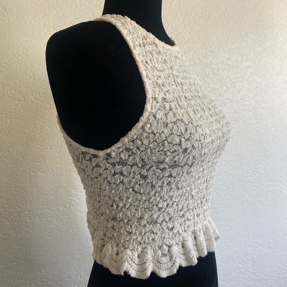 Zara textured crop top cream M - Picture 3 of 8